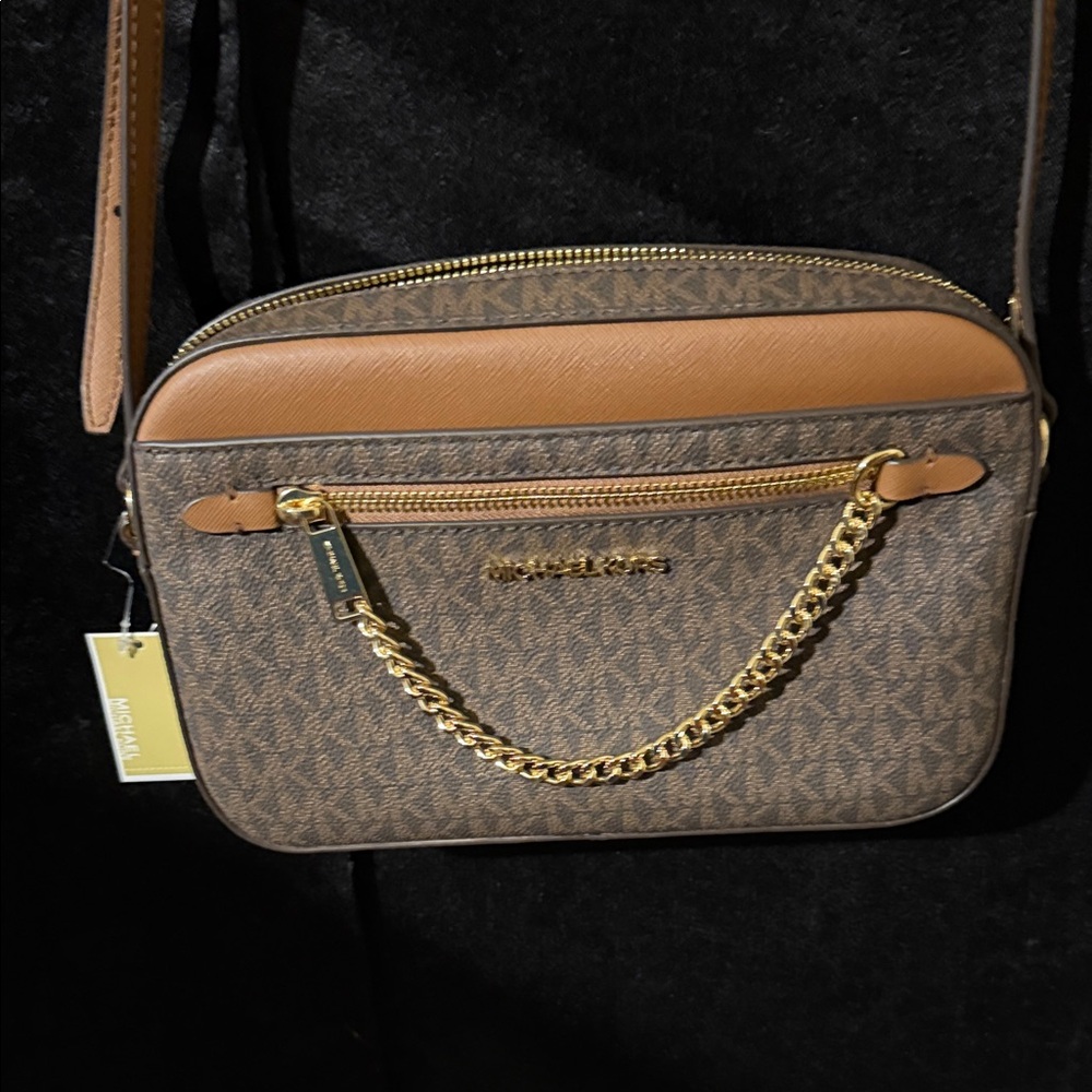 Michael Kors Signature Brown and Shoulder Bag